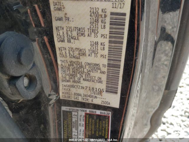 1N6BD0CT2JN718105 Nissan FRONTIER S