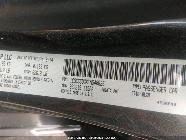 Chrysler 200 S 2015 1C3CCCDGXFN540825 Image 9