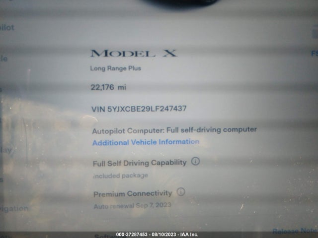 Tesla Model X Long Range 2020 5YJXCBE29LF247437 Image 16