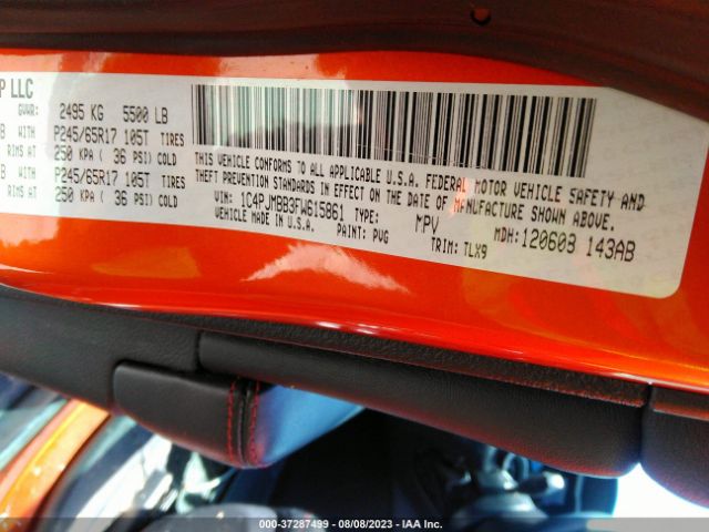 1C4PJMBB3FW615861 Jeep Cherokee Trailhawk