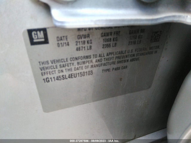 Chevrolet Impala 1lz 2014 1G1145SL4EU150103 Image 9