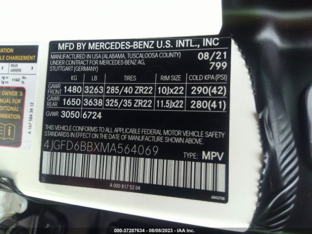 4JGFD6BBXMA564069 Mercedes-Benz Gle Amg Gle 53