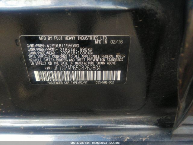JF1GPAP65G8262804 Subaru Impreza Wagon 2.0i Sport Premium