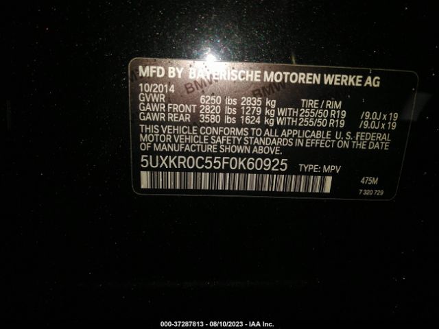 5UXKR0C55F0K60925 BMW X5 Xdrive35i