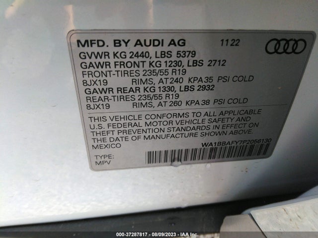 Audi Q5 Premium Plus 2023 WA1BBAFY7P2056130 Image 9