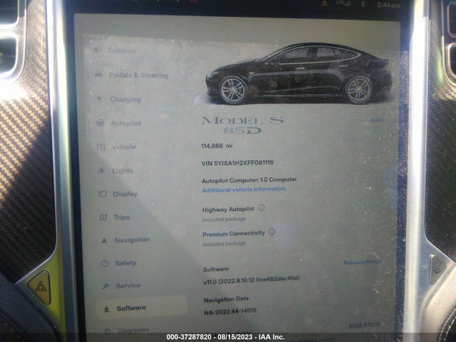 5YJSA1H2XFF081116 Tesla Model S 85d/p85d/70d/90d/p90d