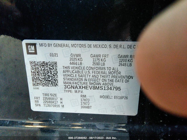 Chevrolet EQUINOX LS 2021 3GNAXHEV8MS134795 Image 9