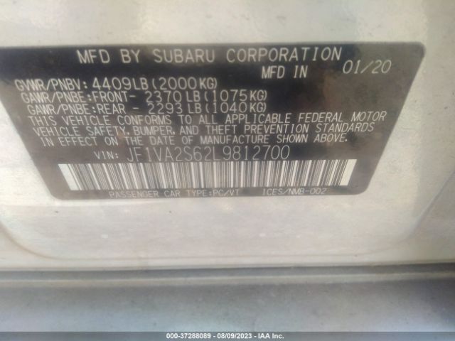 JF1VA2S62L9812700 Subaru Wrx Sti