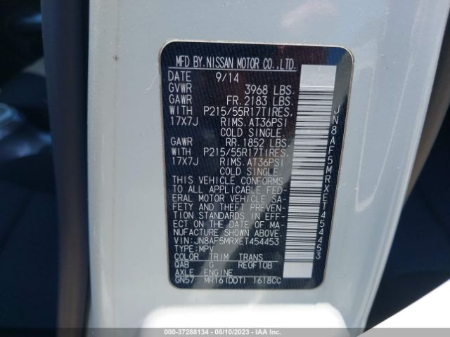 JN8AF5MRXET454453 Nissan JUKE S