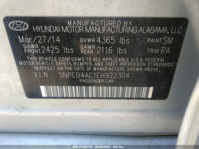 Hyundai SONATA GLS 2014 5NPEB4AC1EH922304 Image 14