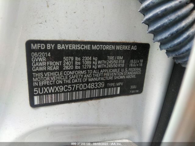 5UXWX9C57F0D48339 BMW X3 Xdrive28i