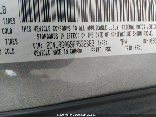 2015 Ram Cargo Van, VIN: 2C4JRGAG9FR532683