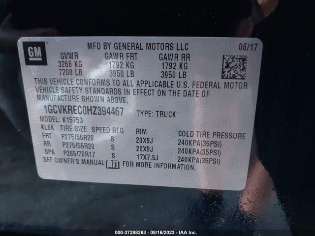 Chevrolet Silverado 1500 Lt 2017 1GCVKREC0HZ394467 Image 9