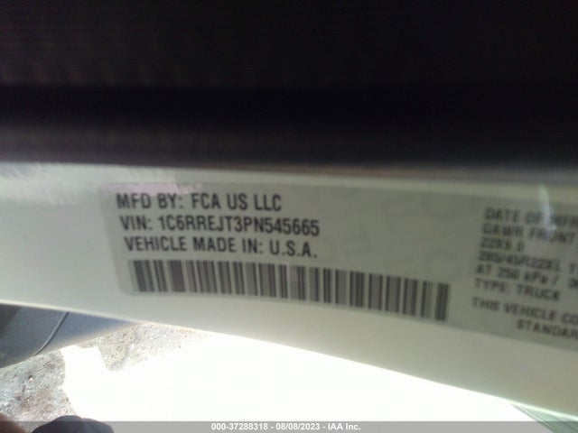 1C6RREJT3PN545665 RAM 1500 Laramie