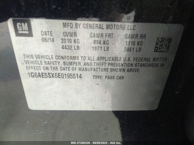 1G6AE5SX6E0195514 Cadillac Ats Premium Rwd