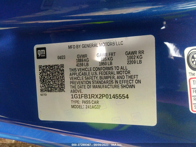 Chevrolet Camaro 1lt 2023 1G1FB1RX2P0145554 Image 15
