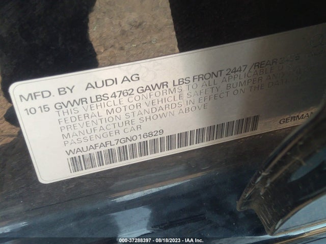 WAUAFAFL7GN016829 Audi A4 PREMIUM