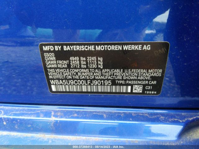 WBA5U9C00LFJ90195 BMW 3 Series M340i Xdrive