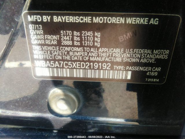 WBA5A7C5XED219192 BMW 5 Series 528i Xdrive