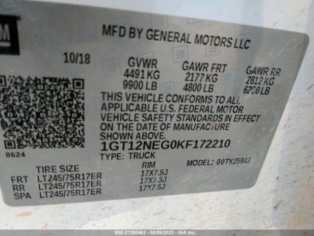 1GT12NEG0KF172210 GMC SIERRA 2500HD