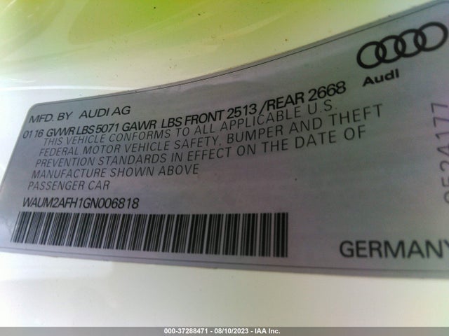 WAUM2AFH1GN006818 Audi A5 Premium Plus
