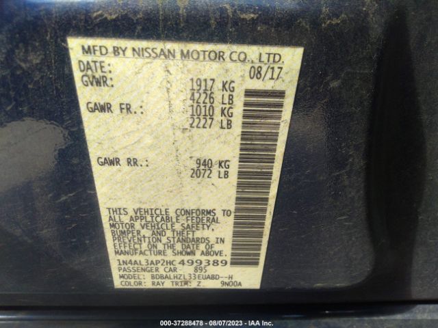 1N4AL3AP2HC499389 Nissan Altima 2.5 Sr
