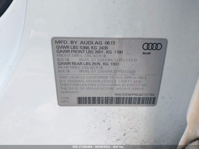 WA1CFAFPXEA012156 Audi Q5 2.0t Premium