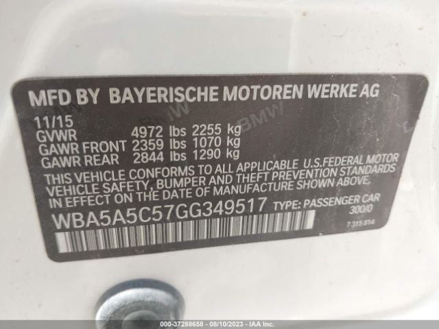 WBA5A5C57GG349517 BMW 5 Series 528i