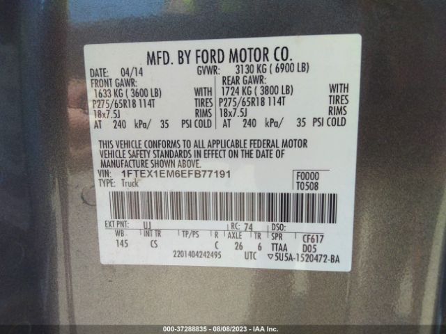 1FTEX1EM6EFB77191 Ford F-150 Xl/stx/xlt