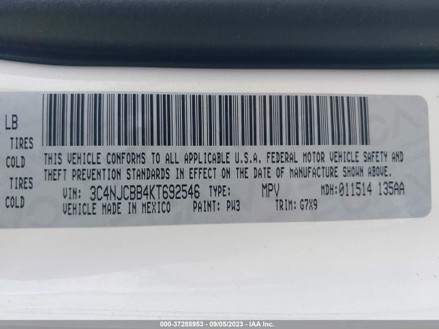 3C4NJCBB4KT692546 Jeep Compass Latitude