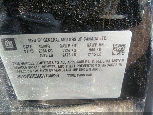 2G1WB5E36G1104889 Chevrolet Impala Limited Lt