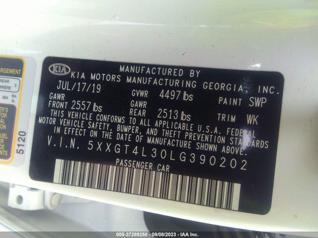 KIA Optima Lx 2020 5XXGT4L30LG390202 Image 15