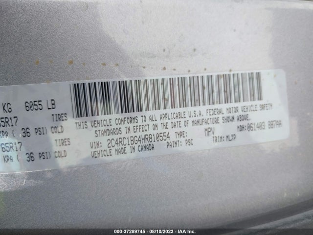 2C4RC1BG4HR810554 Chrysler Pacifica Touring-l