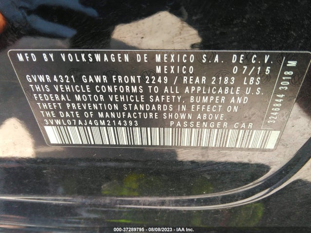 3VWL07AJ4GM214393 Volkswagen Jetta Sedan 1.8t Sel