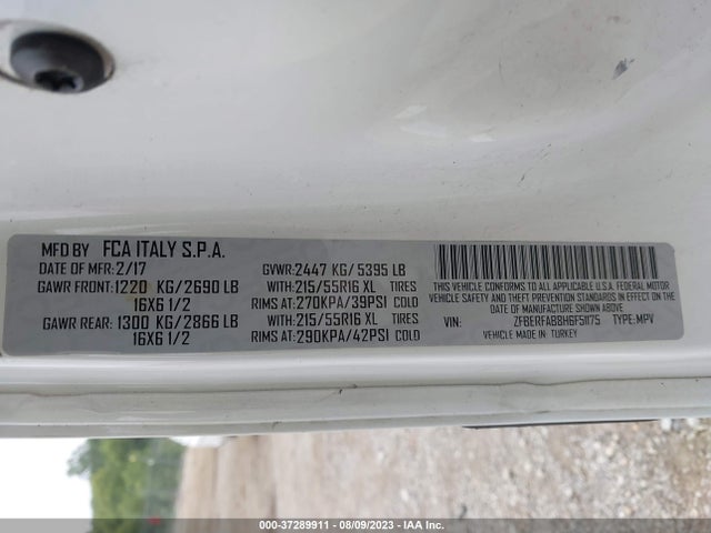 RAM Promaster City Cargo Van Tradesman 2017 ZFBERFAB8H6F51175 Image 15