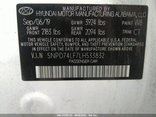 Hyundai ELANTRA SE 2020 5NPD74LF7LH533832 Image 15