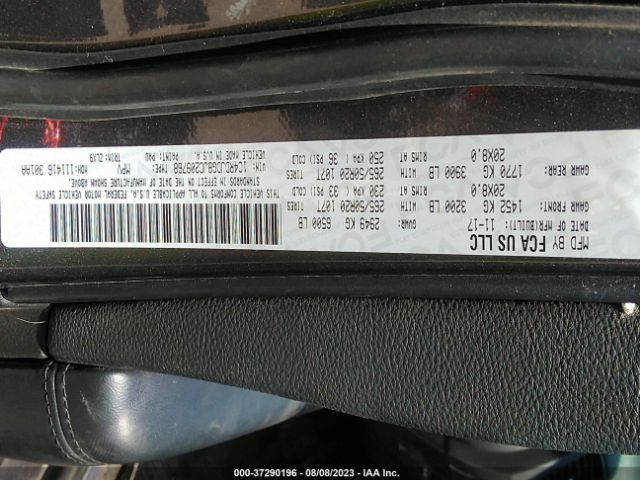1C4RDJDG8JC209768 Dodge DURANGO GT