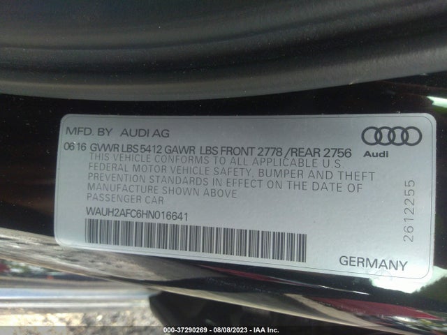 2017 Audi S6, VIN: WAUH2AFC6HN016641