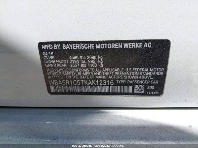 WBA5R1C57KAK12316 BMW 3 Series 330i