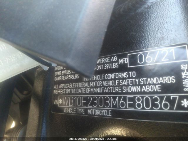 2021 BMW S 1000 WB10E2303M6E80367 Photo 9