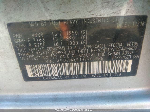 4S3GTAK61H3701069 Subaru Impreza Sport