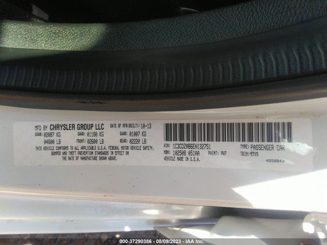 Dodge AVENGER SE 2014 1C3CDZAB6EN132751 Image 9