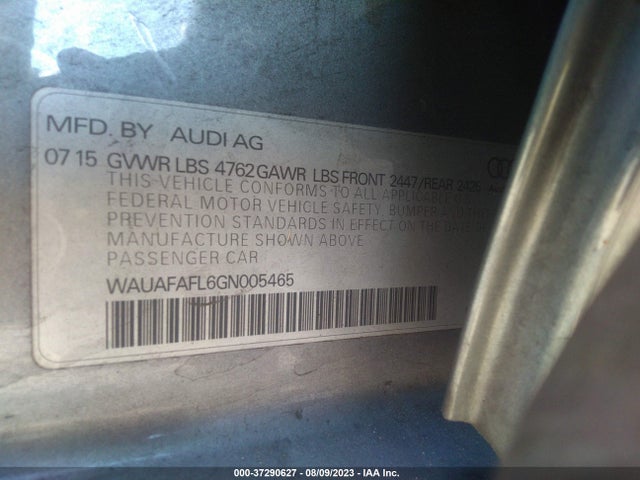 WAUAFAFL6GN005465 Audi A4 PREMIUM