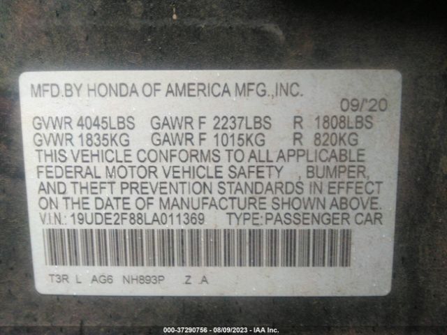 19UDE2F88LA011369 Acura Ilx Pkg