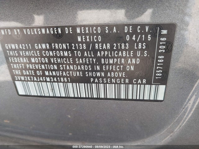 3VW2K7AJ4FM341861 Volkswagen Jetta Sedan 2.0l S W/technology