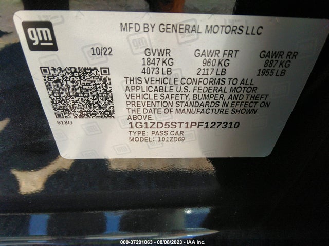 Chevrolet MALIBU LT 2023 1G1ZD5ST1PF127310 Image 15