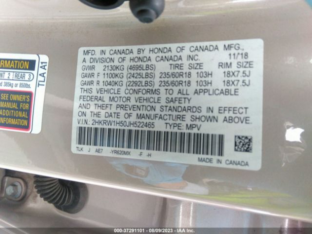 2HKRW1H50JH522465 Honda CR-V EX