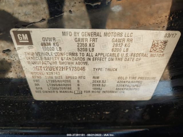 1GT12UEY2HF173046 GMC Sierra 2500hd Denali