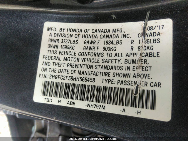 Honda Civic Sedan Lx 2017 2HGFC2F58HH565458 Image 15