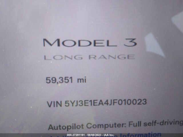 5YJ3E1EA4JF010023 Tesla Model 3 Range Battery